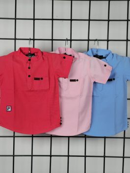 02-03 Years Short Sleeve Kids Kurta Shirt